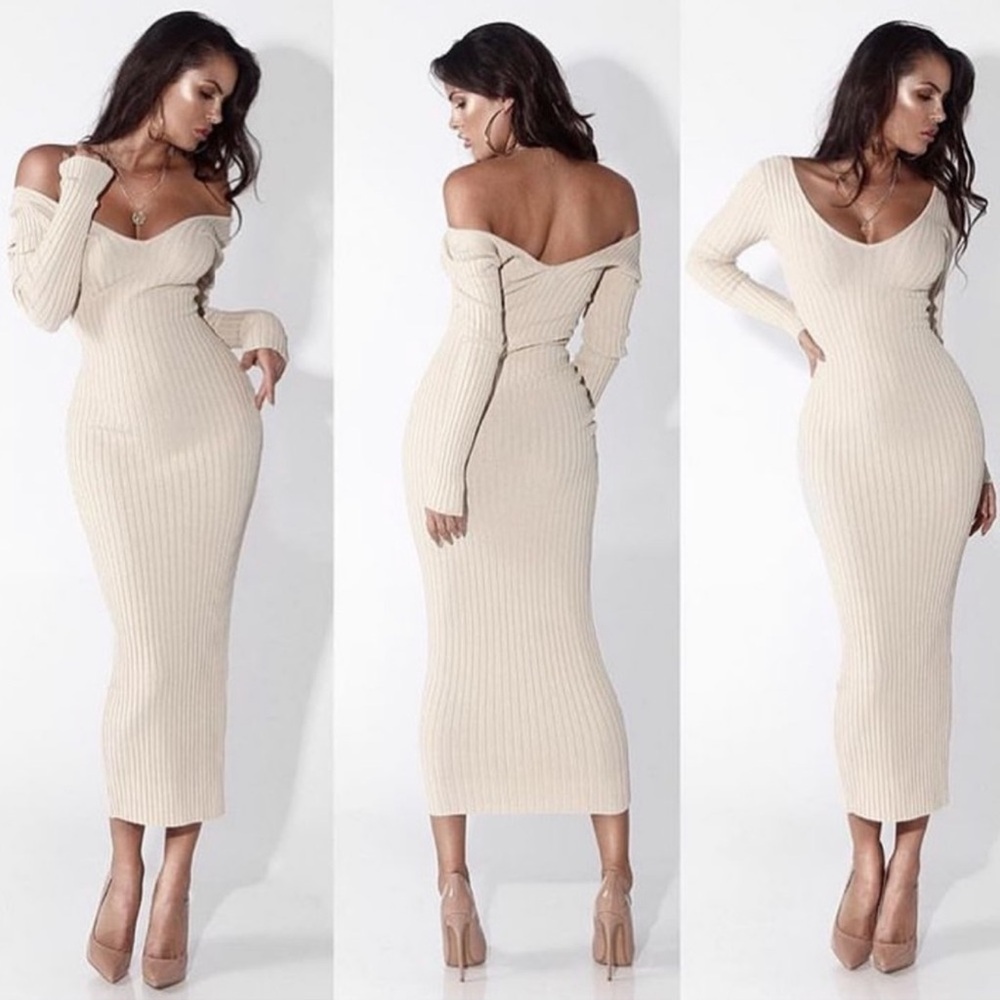 NWT’S!  HERA COLLECTION KNIT  DRESS IN SOFT TAUPE!